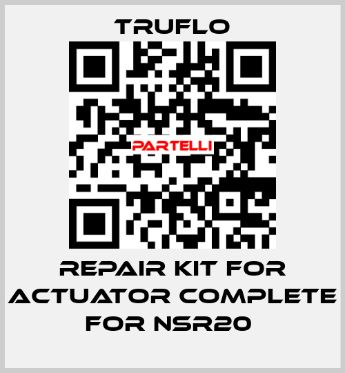 Repair Kit For Actuator Complete For NSR20  TRUFLO