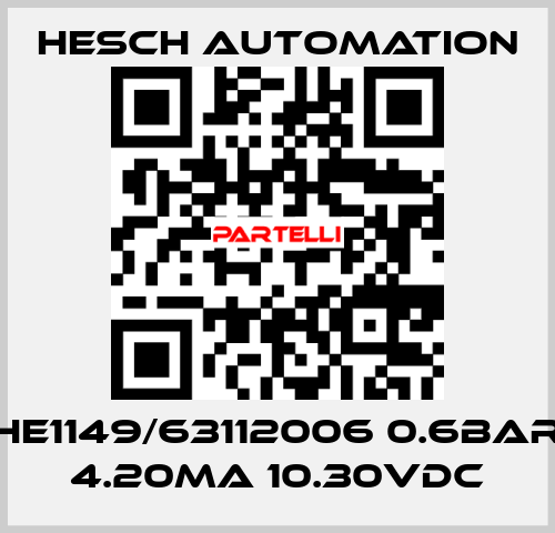 HE1149/63112006 0.6BAR 4.20MA 10.30VDC Hesch Automation