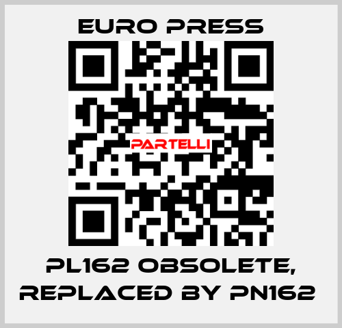 PL162 obsolete, replaced by PN162  Euro Press