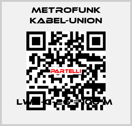 LWP-C-26 = 100 m  METROFUNK KABEL-UNION