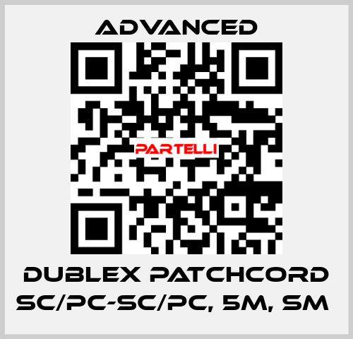 Dublex Patchcord SC/PC-SC/PC, 5m, SM  Advanced