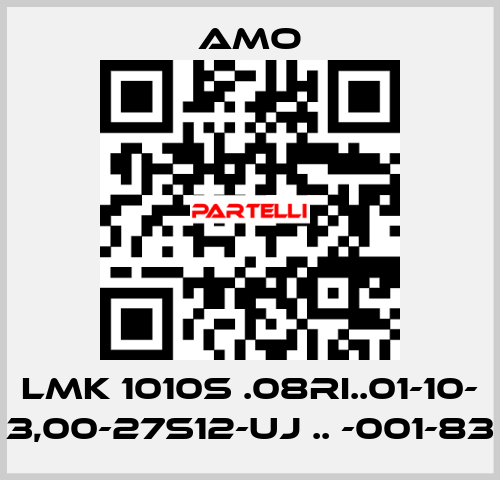 LMK 1010S .08RI..01-10- 3,00-27S12-UJ .. -001-83 Amo