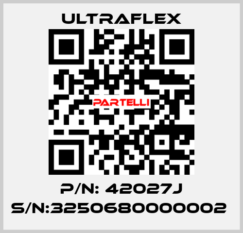 P/N: 42027J S/N:3250680000002  Ultraflex