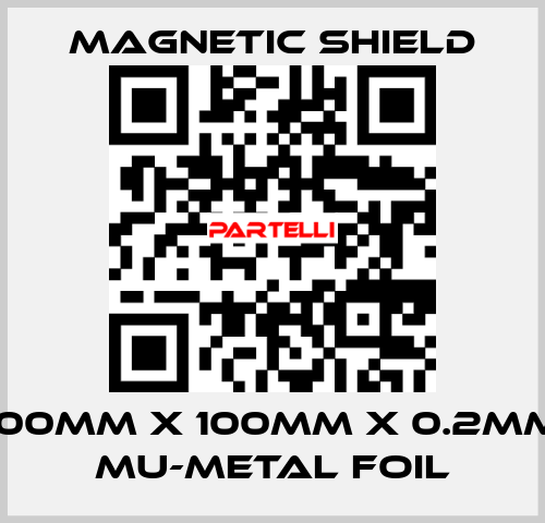 100mm x 100mm x 0.2mm Mu-metal Foil Magnetic Shield