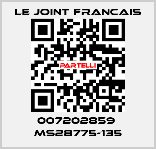 007202859  MS28775-135 LE JOINT FRANCAIS