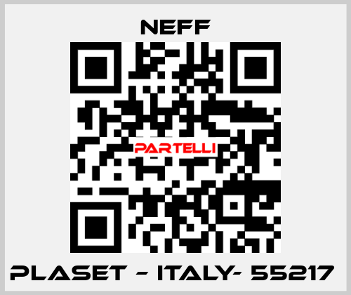 PLASET – ITALY- 55217  Neff