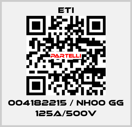 004182215 / NH00 gG 125A/500V Eti