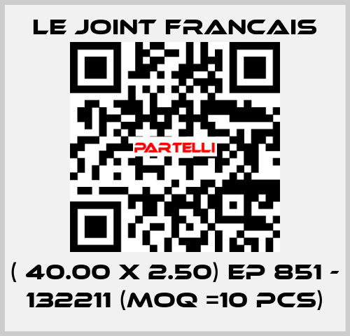 ( 40.00 X 2.50) EP 851 - 132211 (MOQ =10 pcs) LE JOINT FRANCAIS