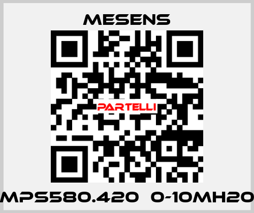 MPS580.420  0-10mH20 Mesens