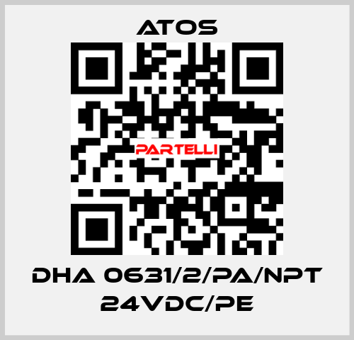 DHA 0631/2/PA/NPT 24VDC/PE Atos