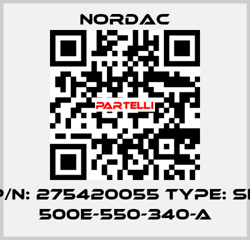 P/N: 275420055 Type: SK 500E-550-340-A NORDAC