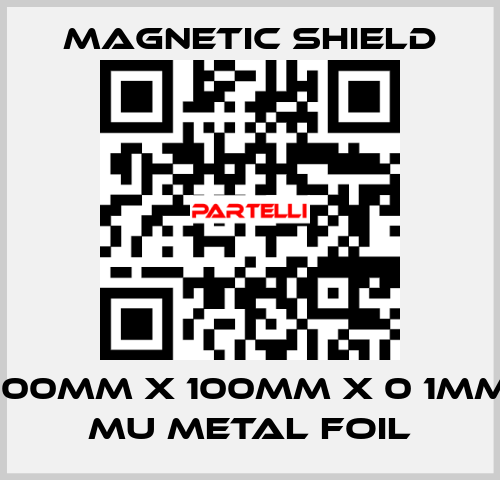 100mm x 100mm x 0 1mm Mu metal Foil Magnetic Shield