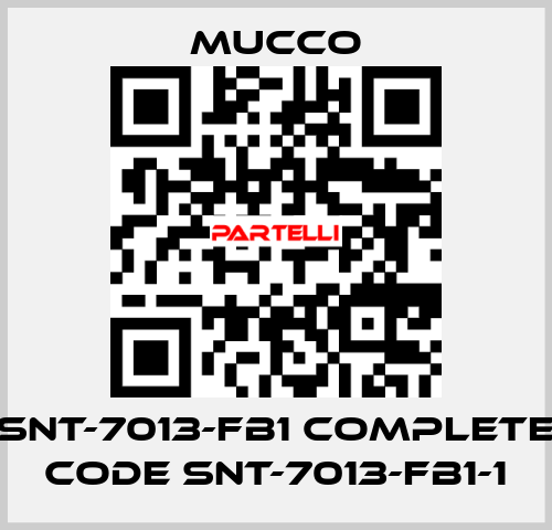 SNT-7013-FB1 complete code SNT-7013-FB1-1 mucco