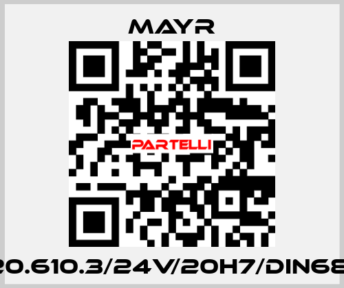 6/820.610.3/24V/20H7/DIN6885-1 Mayr