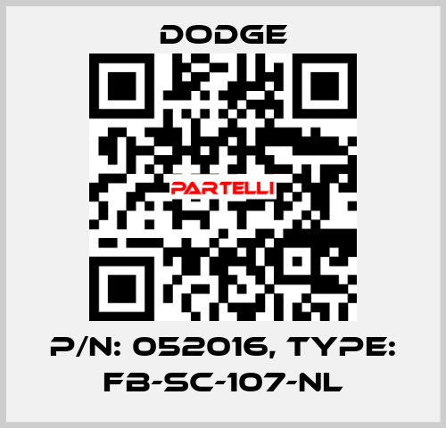 p/n: 052016, Type: FB-SC-107-NL Dodge