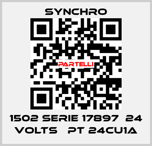 1502 SERIE 17897  24 VOLTS   PT 24CU1A SYNCHRO