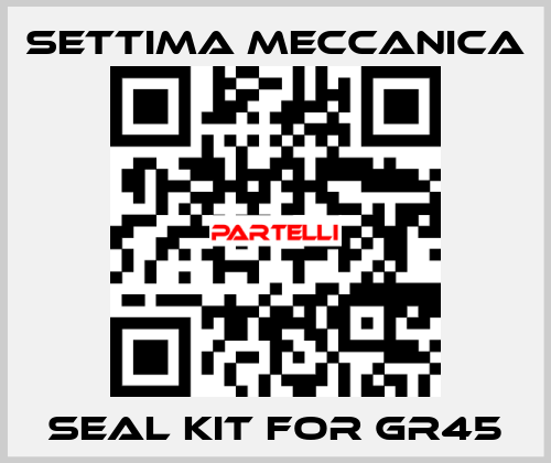 Seal kit for GR45 Settima Meccanica