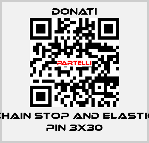 Chain stop and elastic pin 3x30 Donati