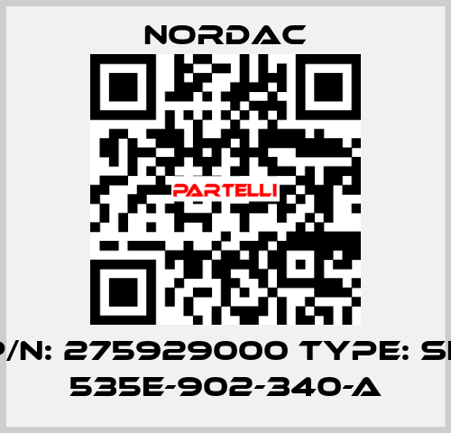 P/N: 275929000 Type: SK 535E-902-340-A NORDAC