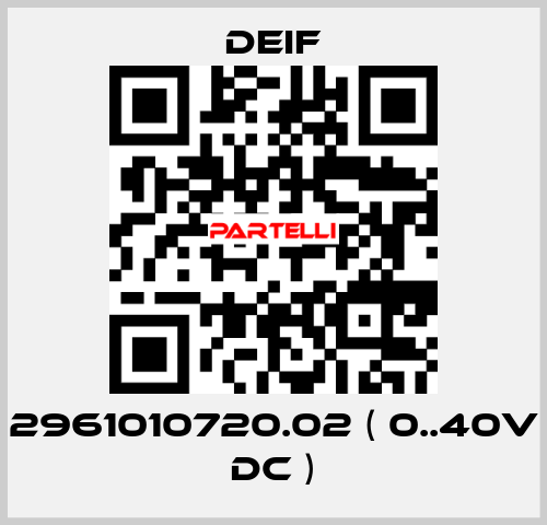 2961010720.02 ( 0..40V DC ) Deif