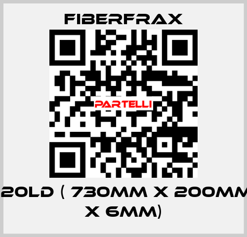 120LD ( 730mm x 200mm x 6mm) Fiberfrax