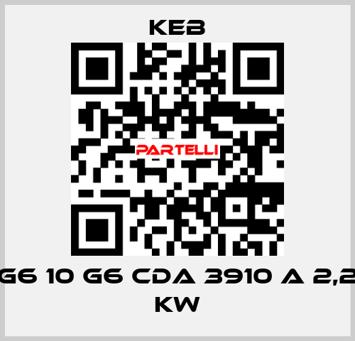 G6 10 G6 CDA 3910 A 2,2 KW KEB