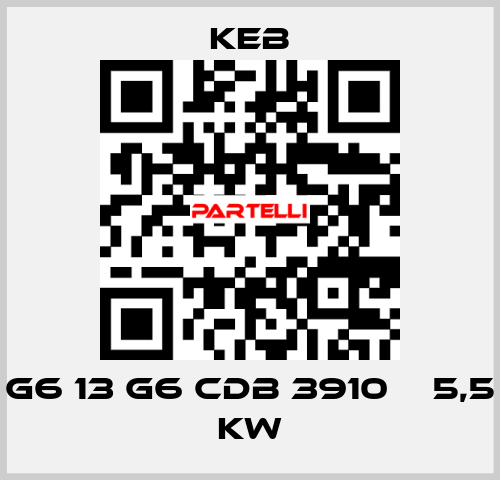 G6 13 G6 CDB 3910 В 5,5 kW KEB