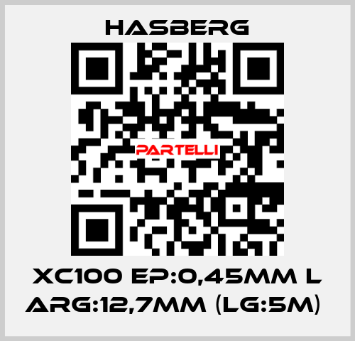 XC100 EP:0,45MM L ARG:12,7MM (LG:5M)  Hasberg