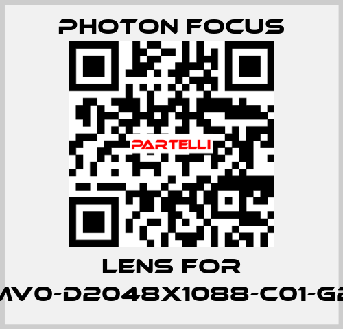 lens for MV0-D2048X1088-C01-G2 PHOTON FOCUS