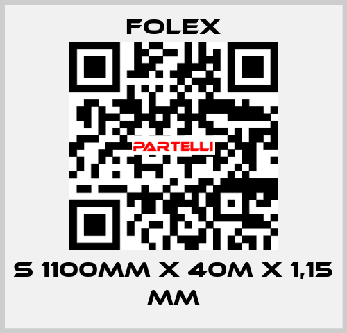 S 1100mm x 40m x 1,15 mm Folex