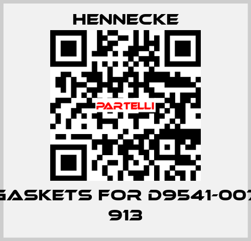 gaskets for D9541-007 913 Hennecke