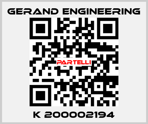 K 200002194 Gerand Engineering