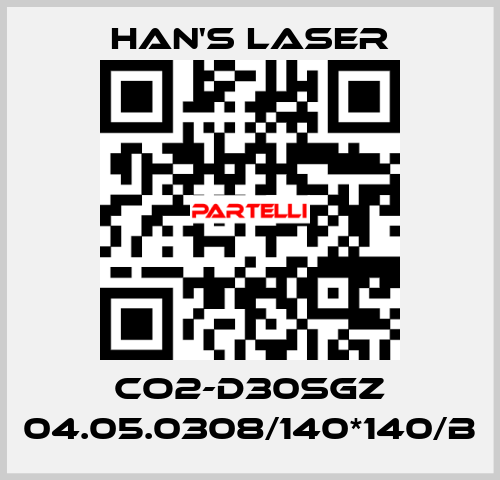 CO2-D30SGZ 04.05.0308/140*140/B Han's Laser