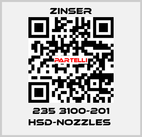 235 3100-201 HSD-nozzles  Zinser