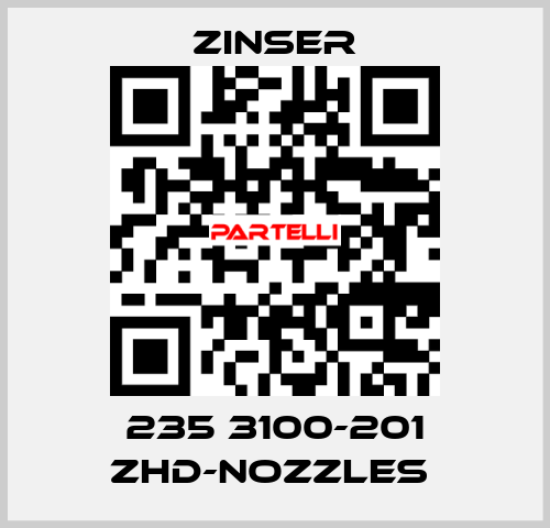 235 3100-201 ZHD-nozzles  Zinser