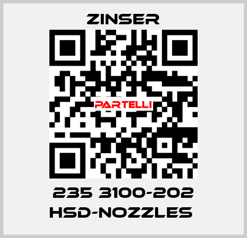 235 3100-202 HSD-nozzles  Zinser