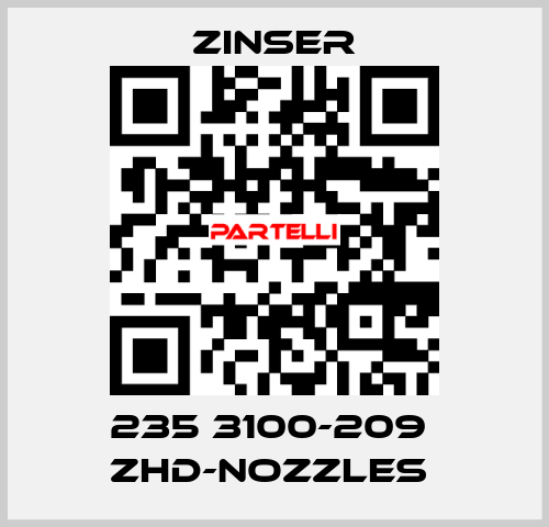 235 3100-209  ZHD-nozzles  Zinser