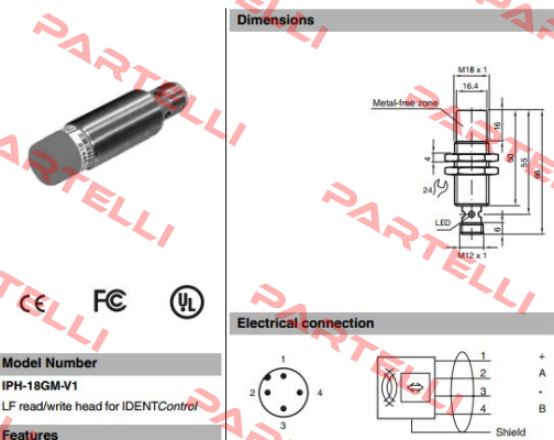 p/n: 121115, Type: IPH-18GM-V1 Pepperl-Fuchs