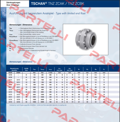 TSCHAN-TNZ-ZCBK-152 / XC3715 Ringfeder