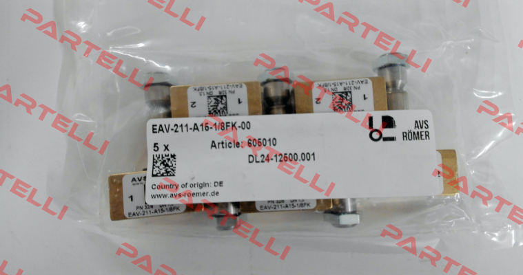 P/N: 605010 Type: EAV-211-A15-1/8FK-00 Avs Römer