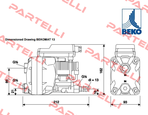 BEKOMAT 13  / 2000021 (KA13A10A0) Beko