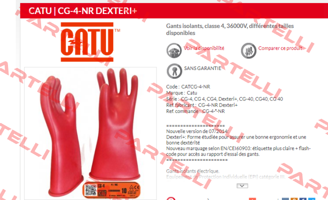 CG-4-NR Dexteri+ (code : CG-4-*-NR) Catu