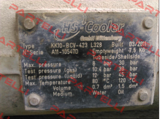 KK10-BCV-423 L328 HS Cooler