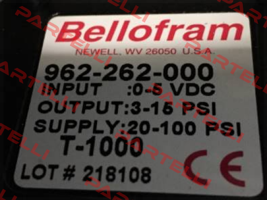 962-262-000 Bellofram