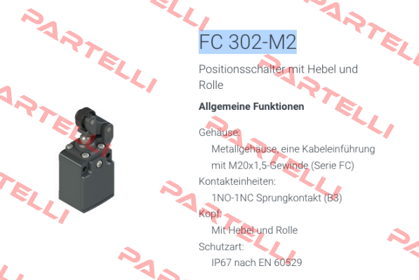 FC 302-M2  Pizzato Elettrica