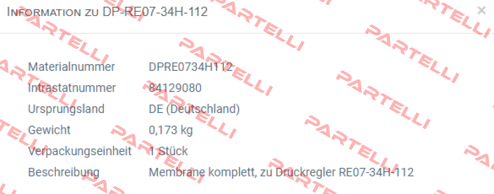 DP-RE07-34H-112  (Membrane zu Druckregler RE07-34H-112)  STASTO