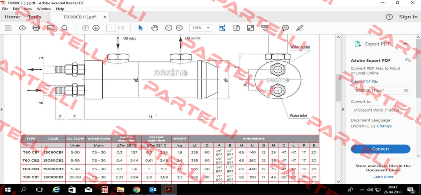 Type: T60 CB2 Sesino