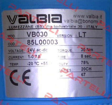 85L00003 VB030 Valbia