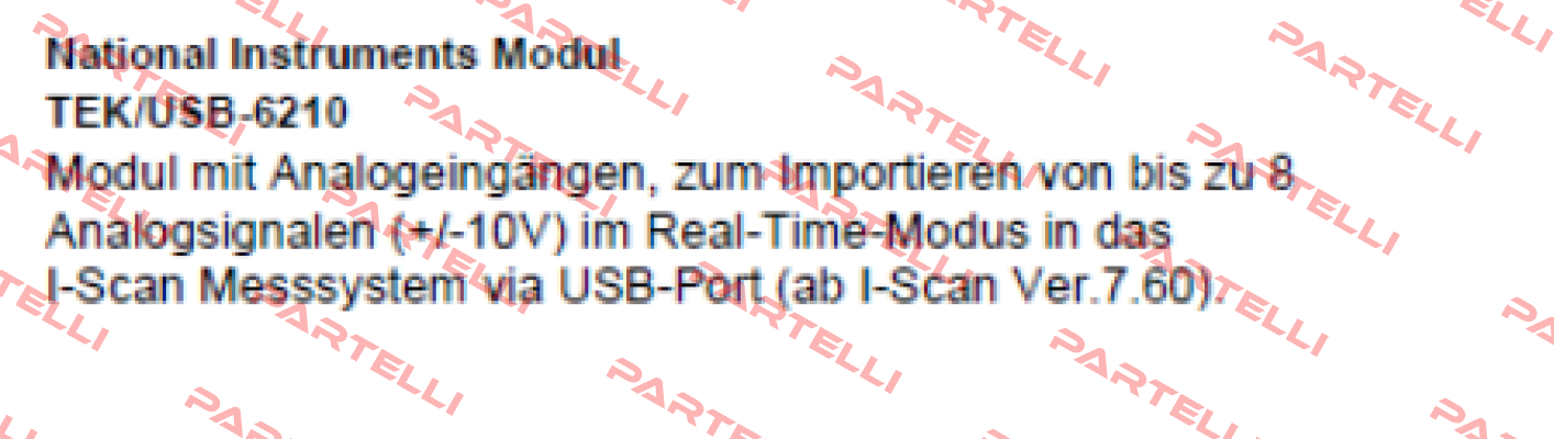 TEK/USB-6210  Tekscan