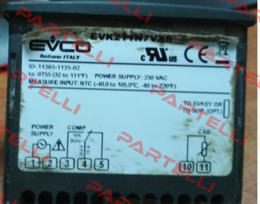 136180041 Type EVK211N7VXBS  EVCO - Every Control